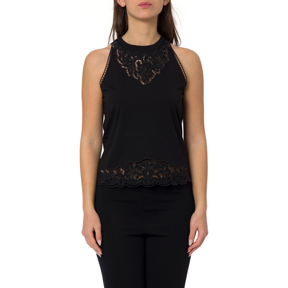 Top con ricamo intarsiato Twinset