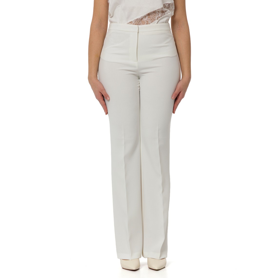 Pantaloni Edamame con piega stirata Pinko