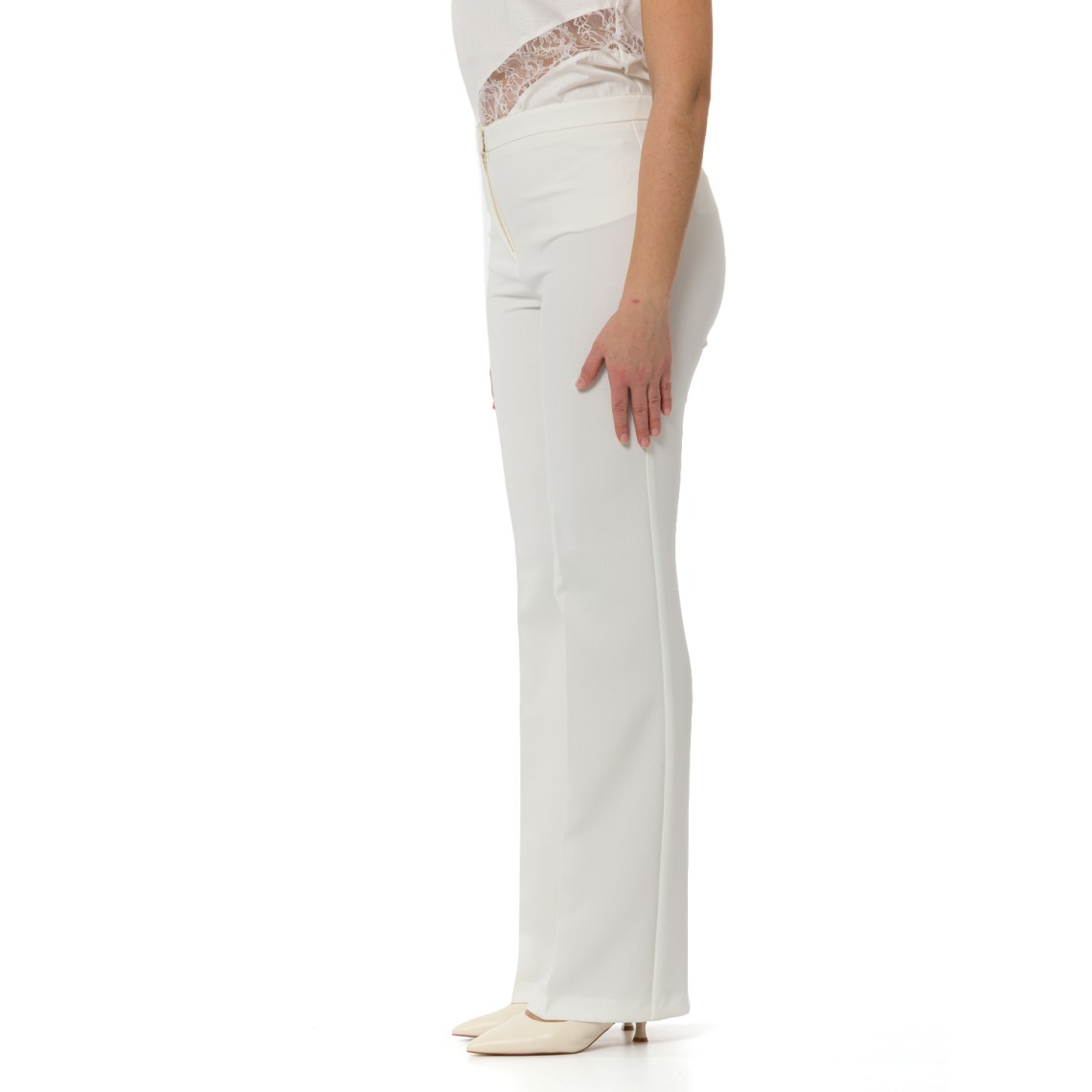 Pantaloni Edamame con piega stirata Pinko