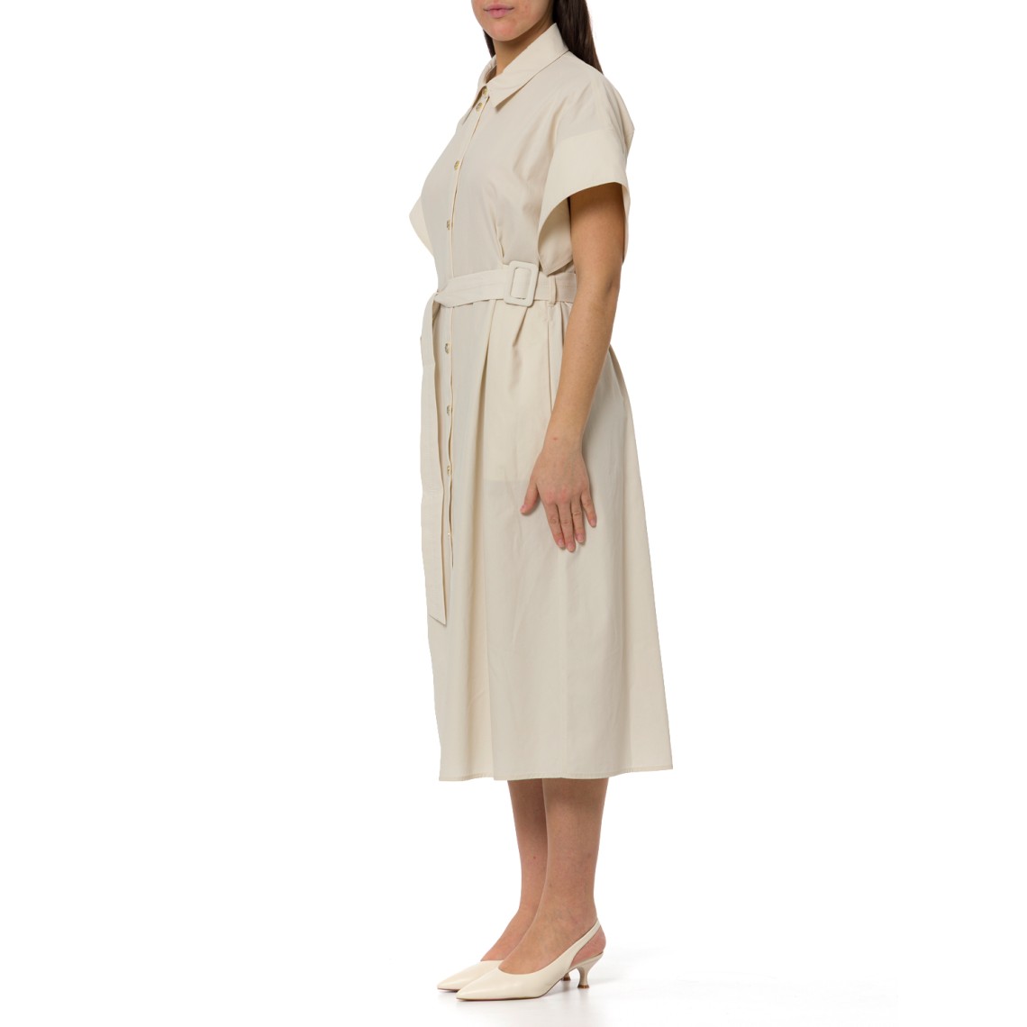 Abito Alesha chemisier midi con cintura Pinko