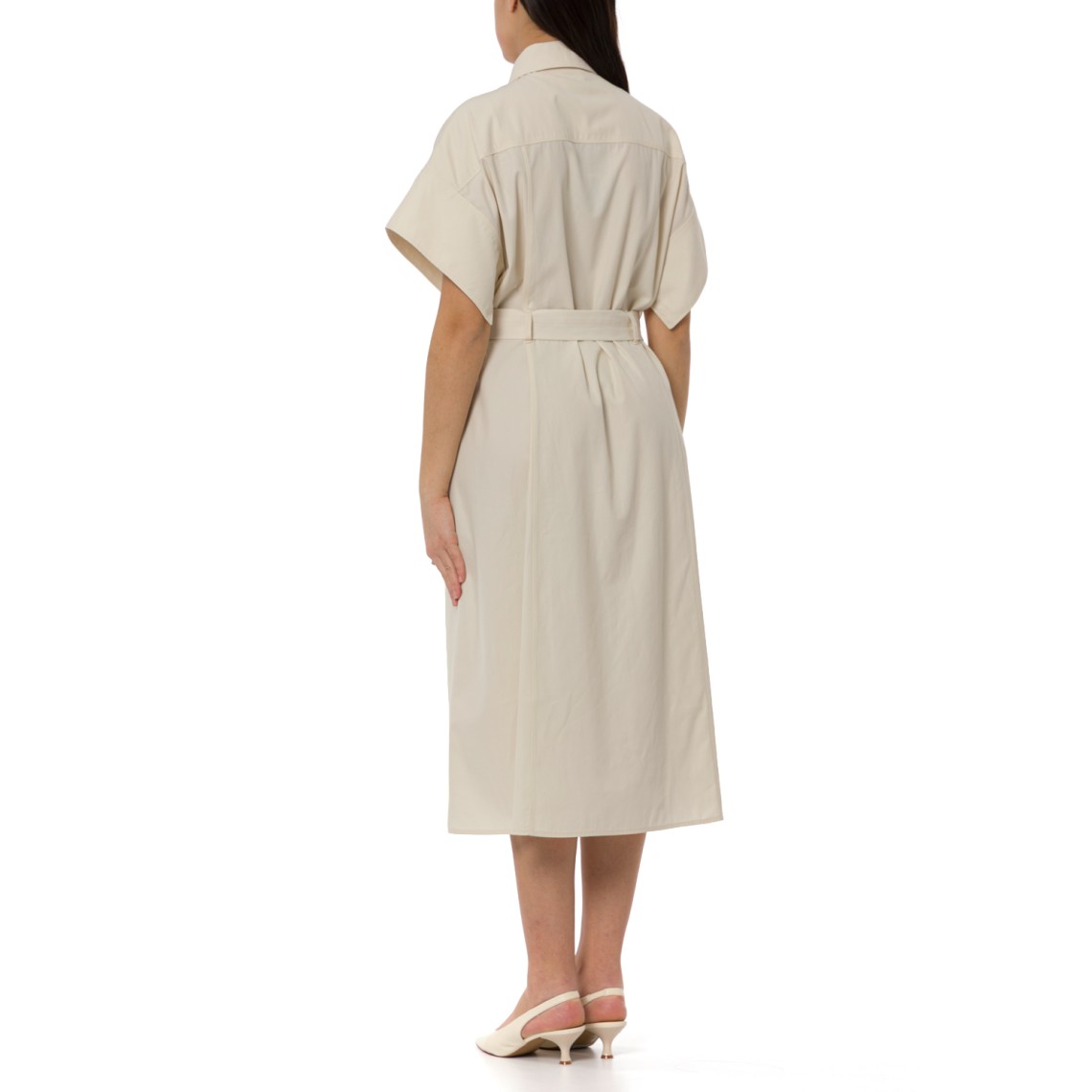 Abito Alesha chemisier midi con cintura Pinko