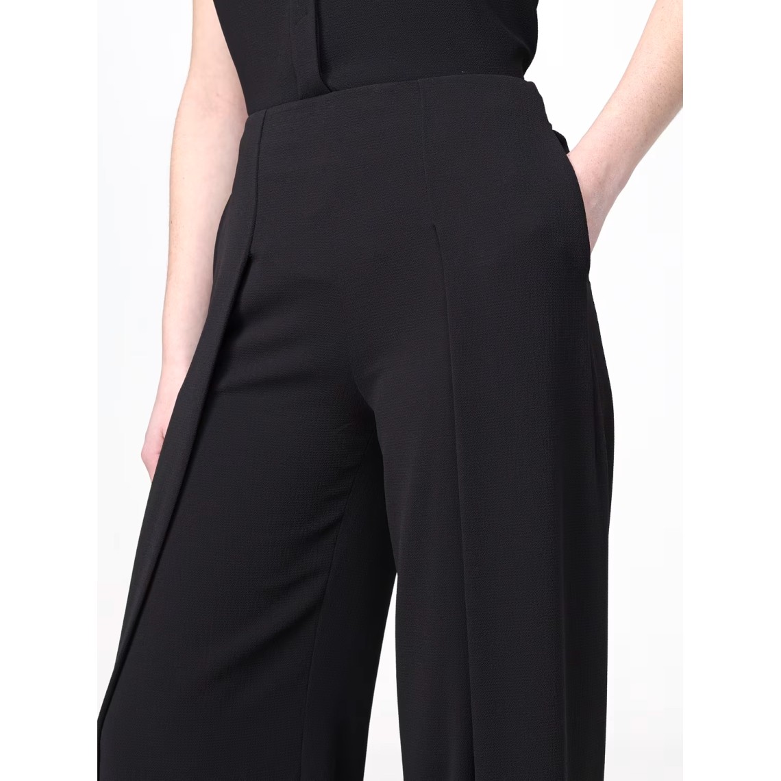 Pantaloni palazzo Emporio Armani in crêpe