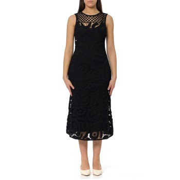 Abito midi senza maniche in crochet Bufera Pinko