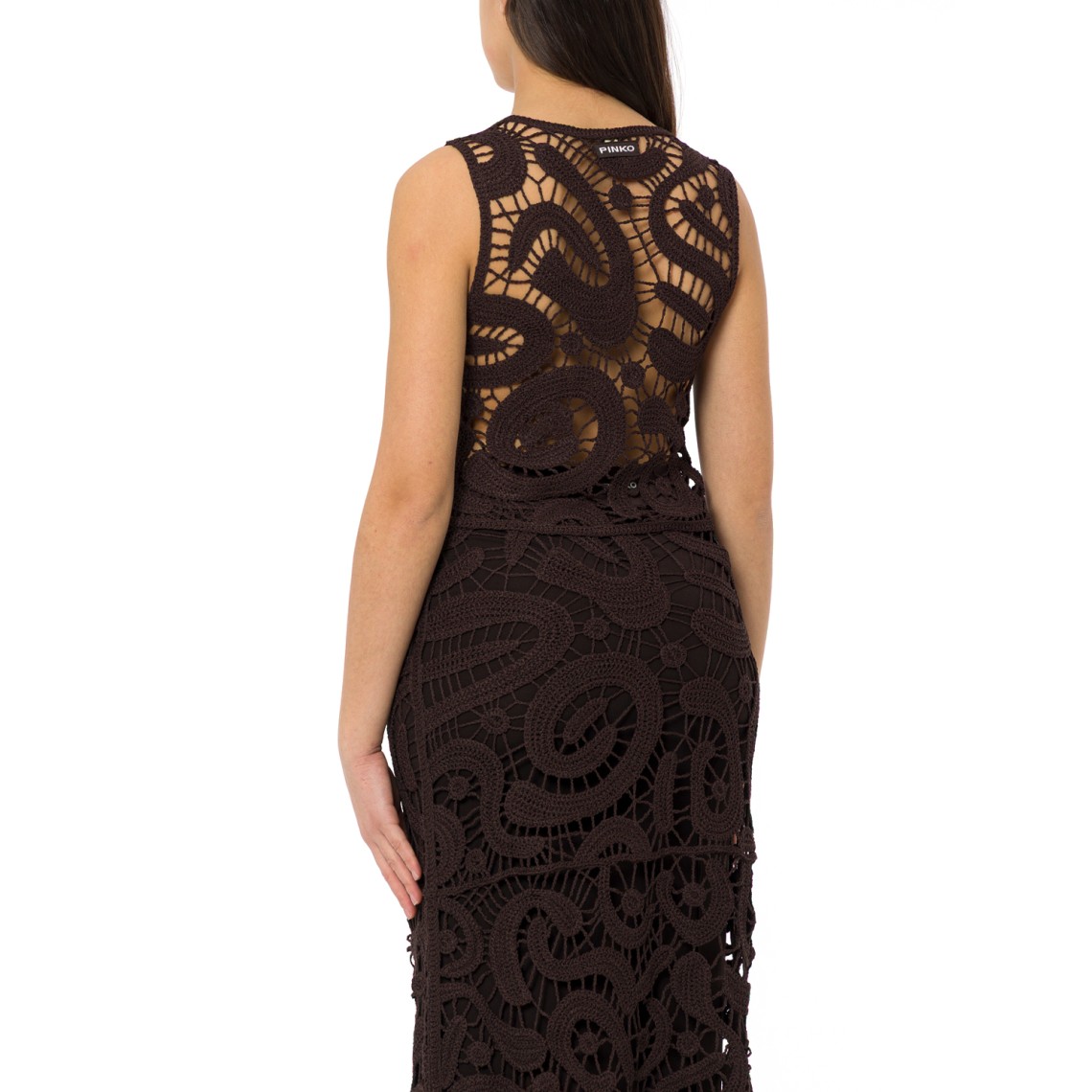 Top smanicato crochet geometrico Eruzione Pinko