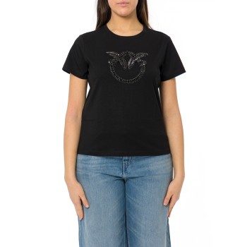 T-shirt Quentin con logo Love Birds Pinko