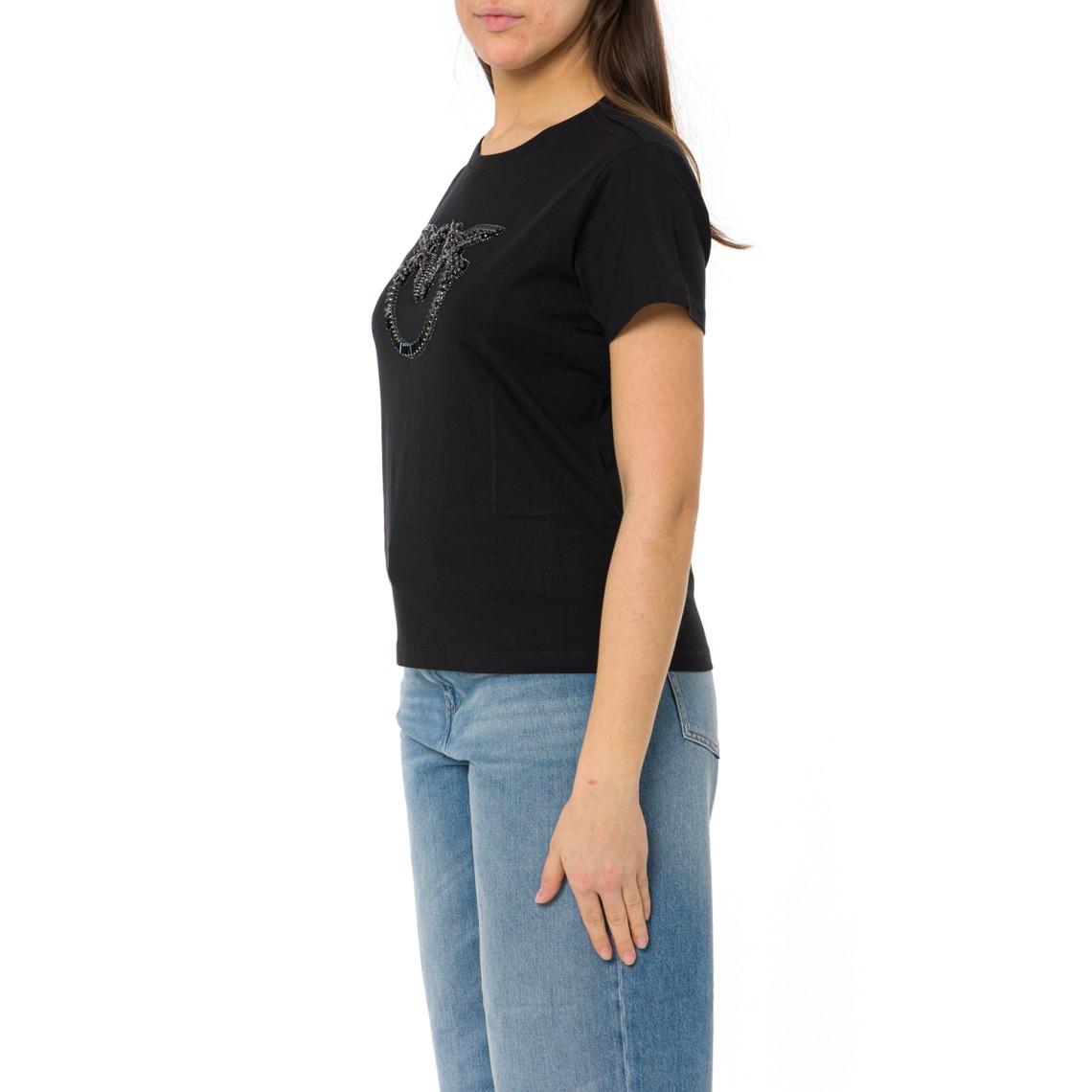 T-shirt Quentin con logo Love Birds Pinko