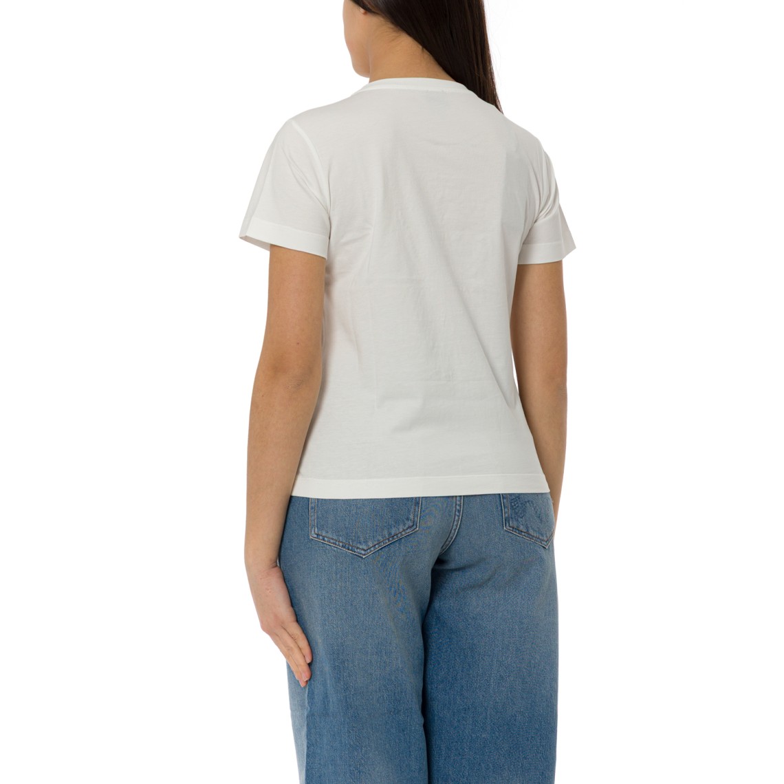 T-shirt con maxi ricamo gioiello Love Birds Quentin Pinko