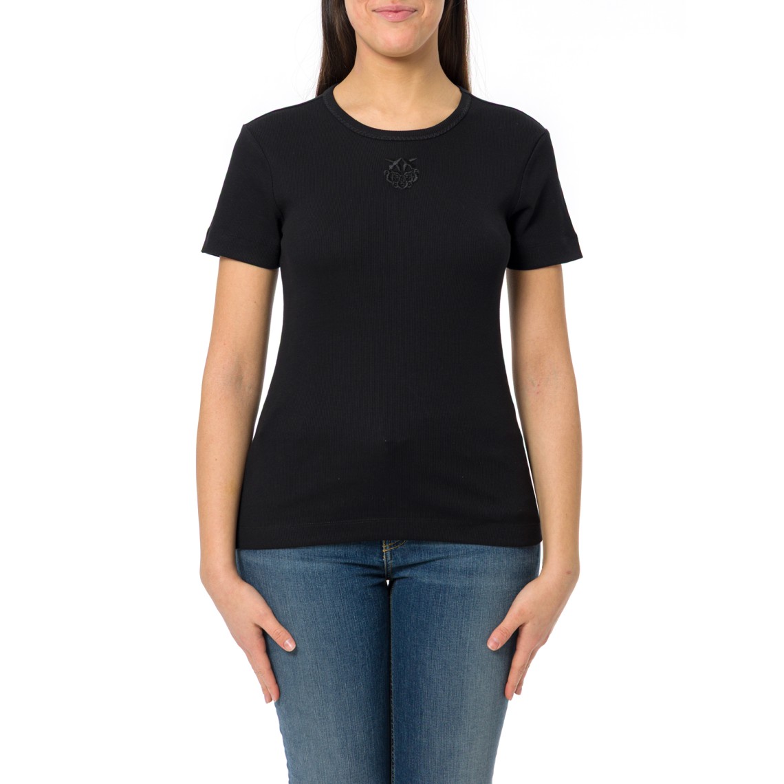 T-shirt Brugherio Pinko in jersey con logo ricamato