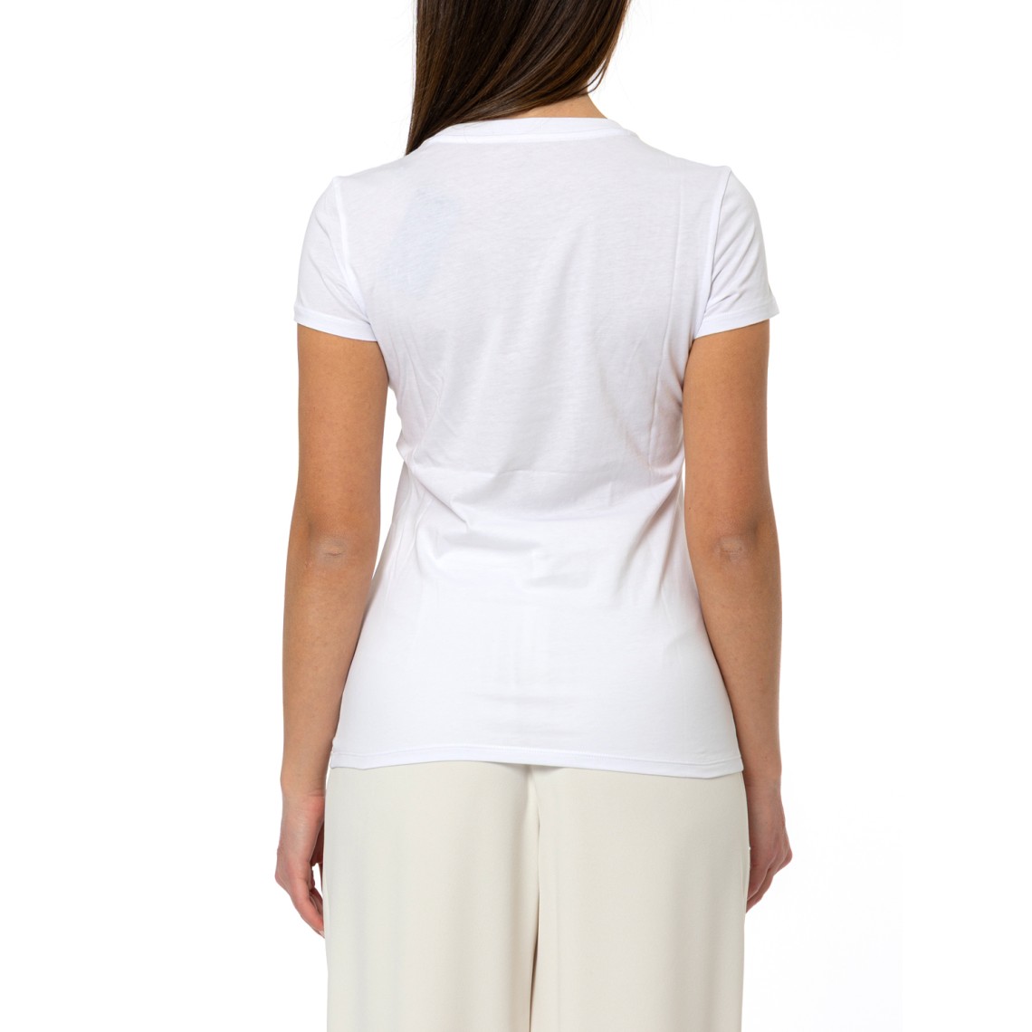 T-shirt con logo di paillettes Armani Exchange