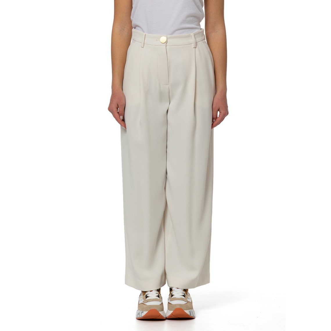 Pantaloni fluidi Armani Exchange in crepe leggera