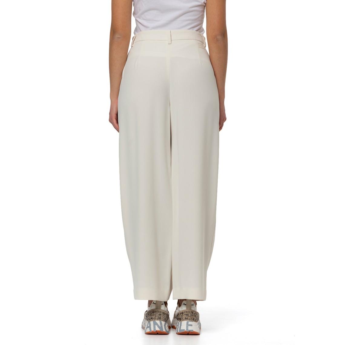 Pantaloni fluidi Armani Exchange in crepe leggera