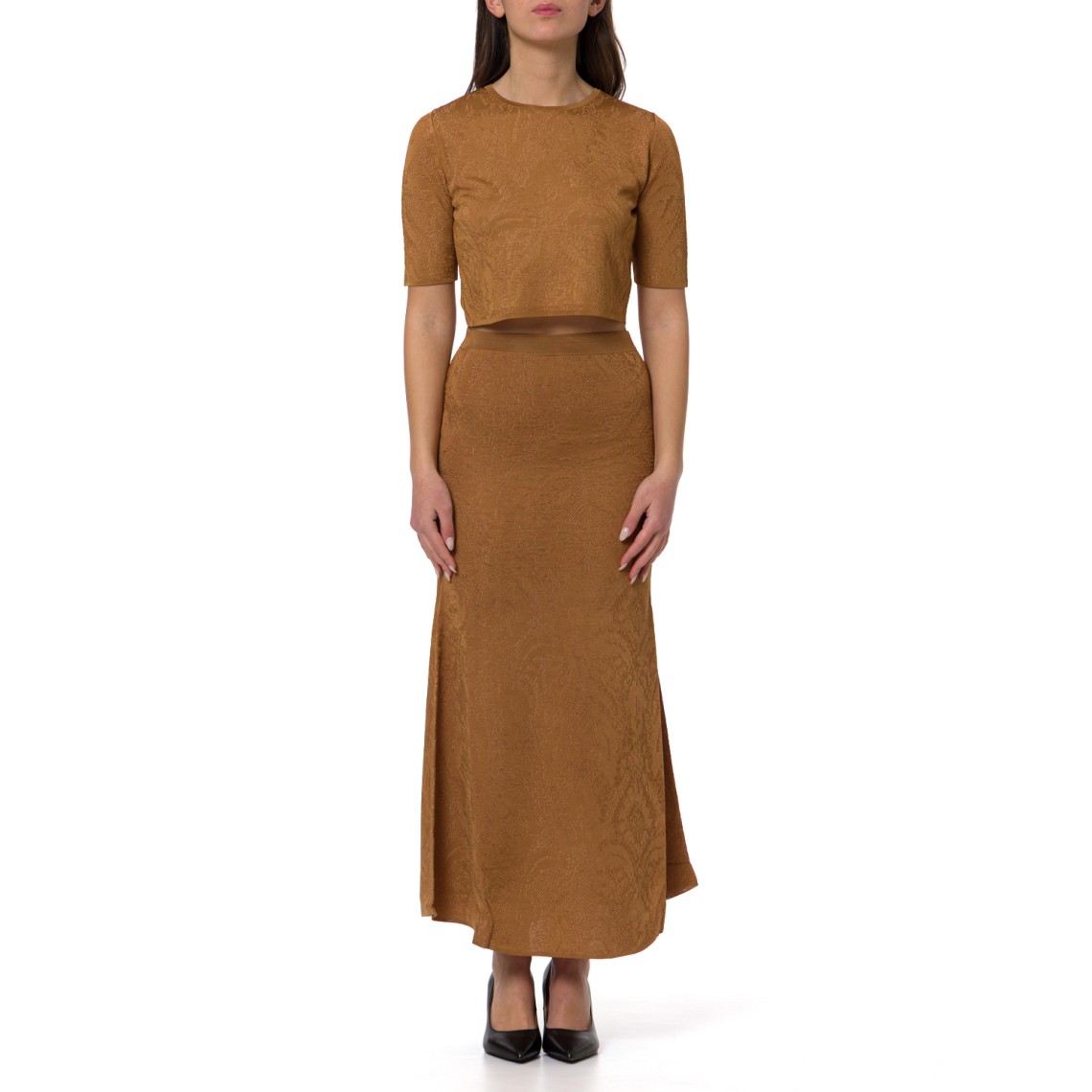 Top cropped Twinset in viscosa Twinset