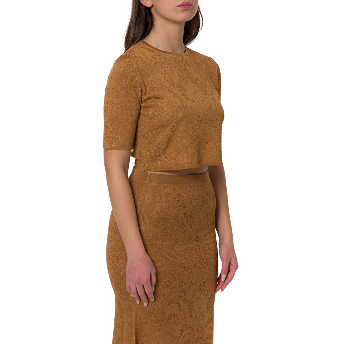 Top cropped Twinset in viscosa Twinset