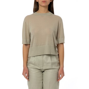 Maglia in misto lino Armani Exchange con spaccho