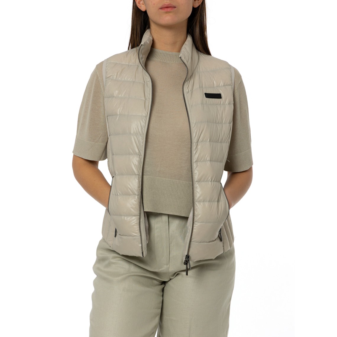 Piumino smanicato in nylon trapuntato Armani Exchange