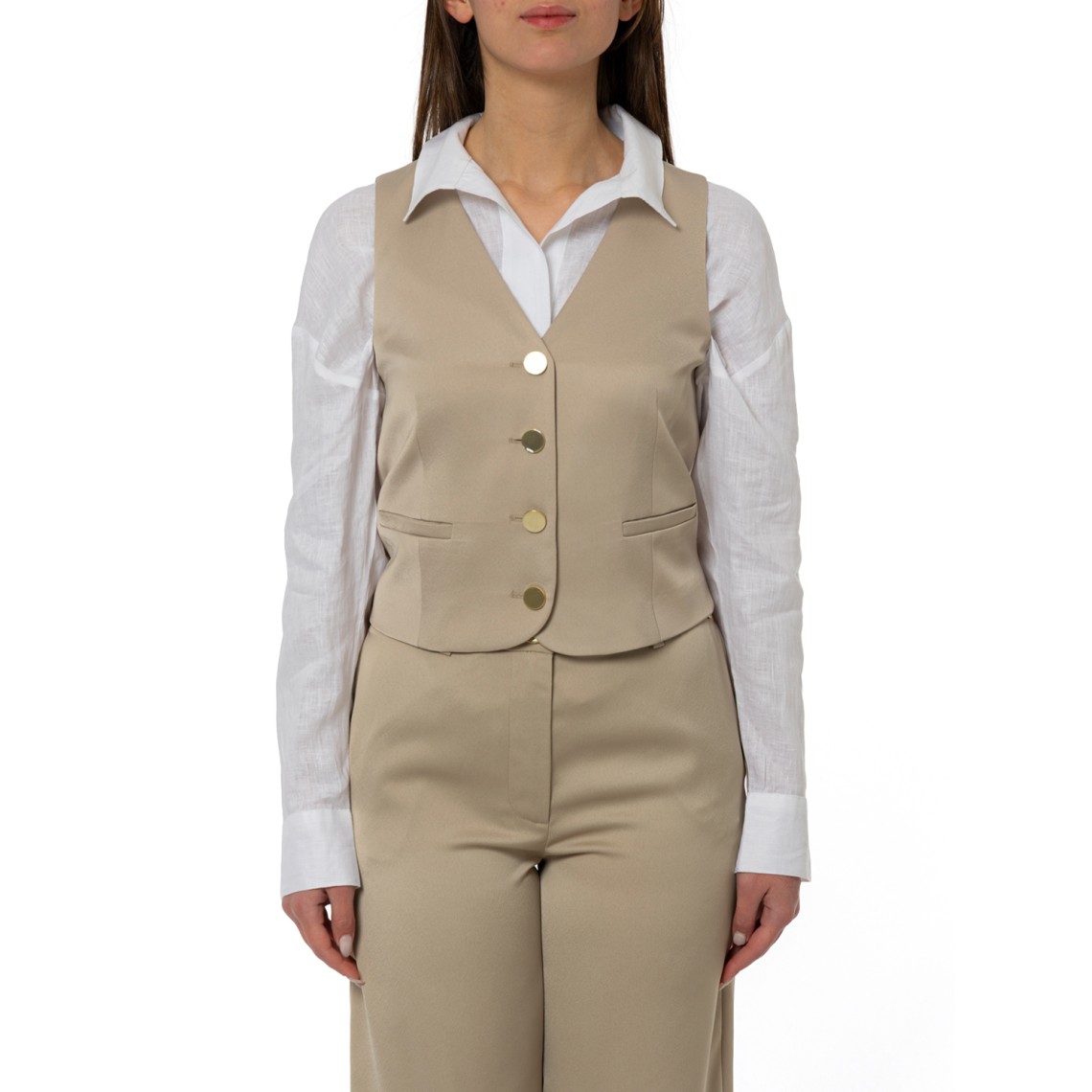 Gilet sartoriale in raso Armani Exchange