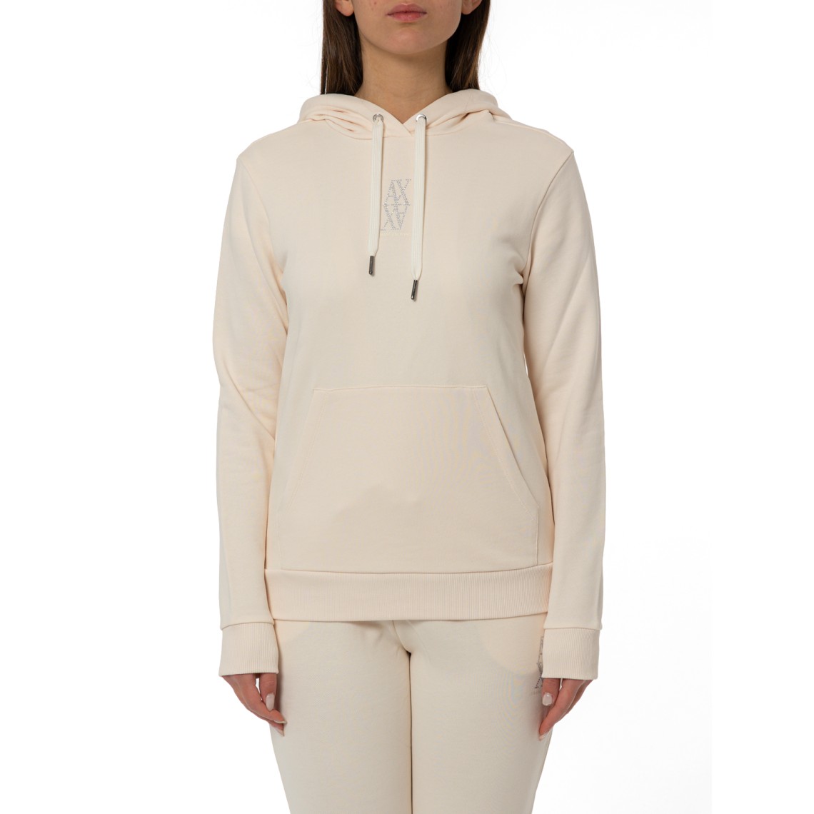 Felpa con cappuccio e logo Armani Exchange