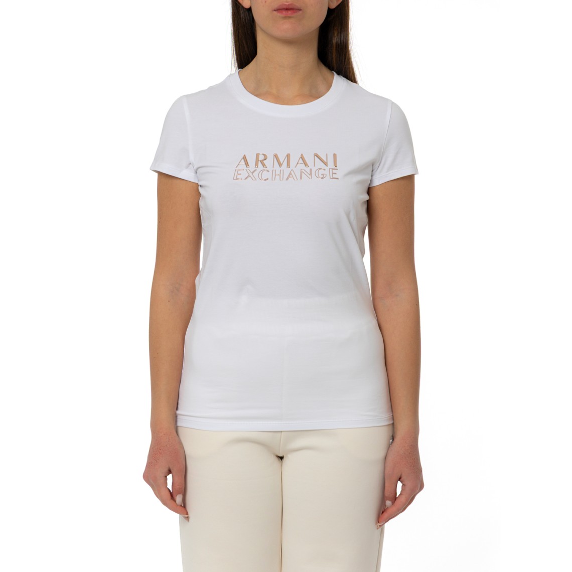 T-shirt slim fit Armani Exchange in jersey di cotone