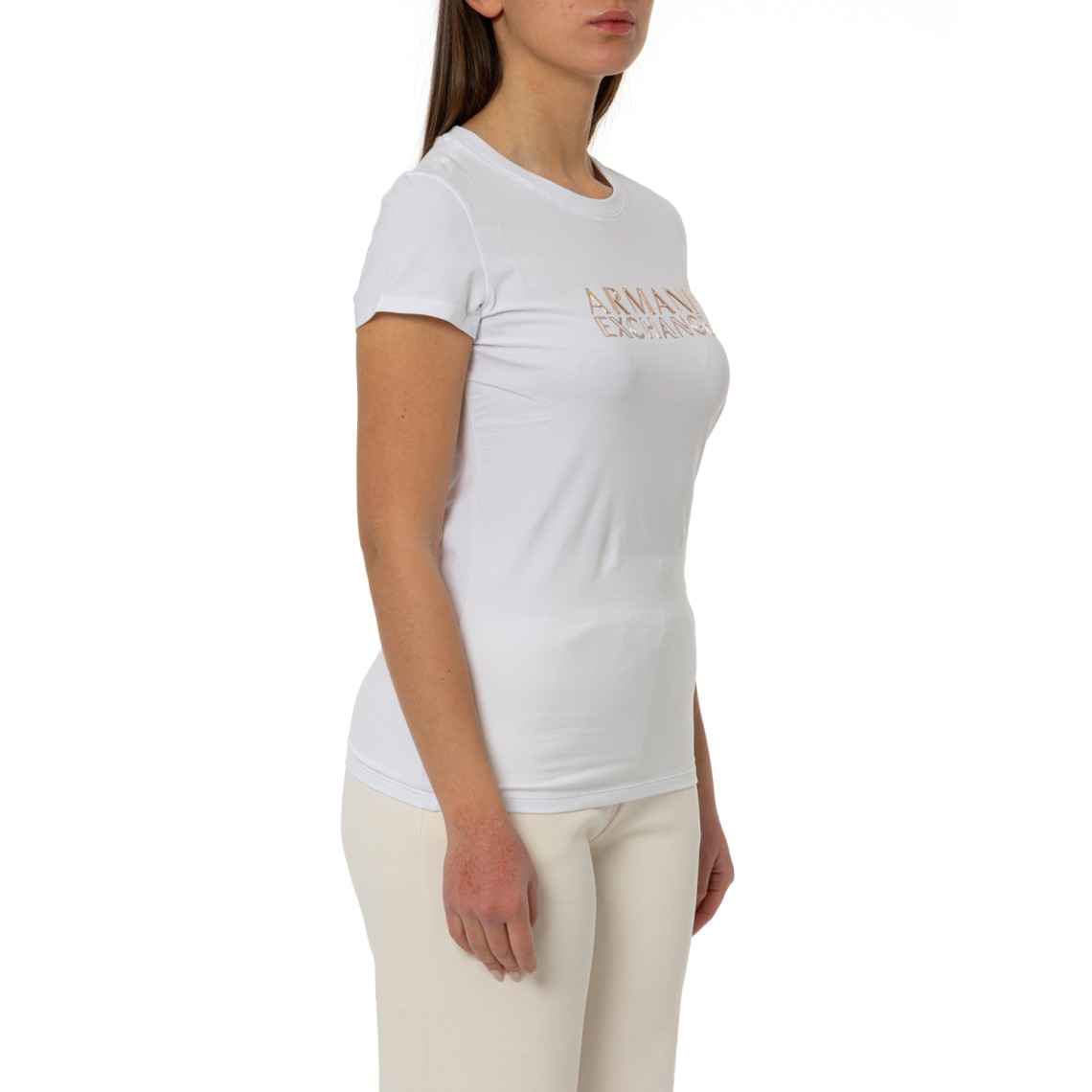 T-shirt slim fit Armani Exchange in jersey di cotone