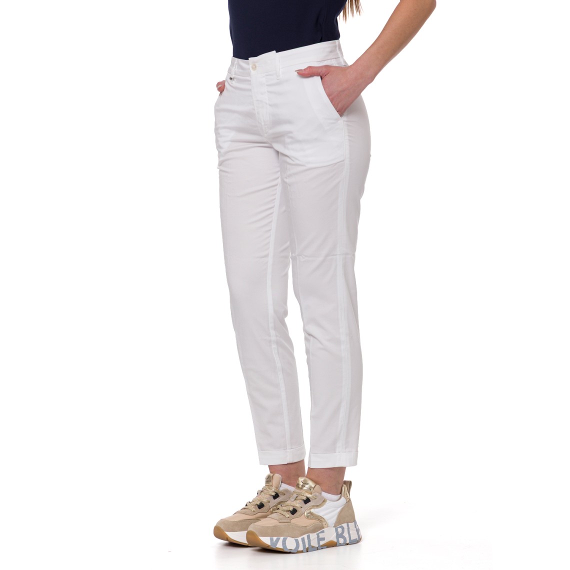 Pantaloni Slim Fit in Cotone Stretch Fay