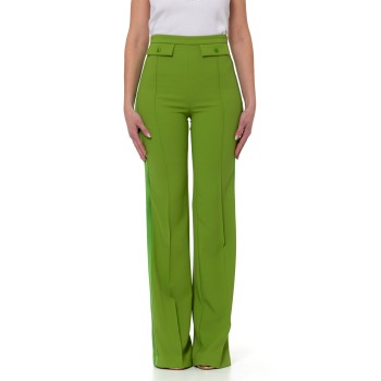 Pantaloni in crêpe leggero e raso Elisabetta Franchi