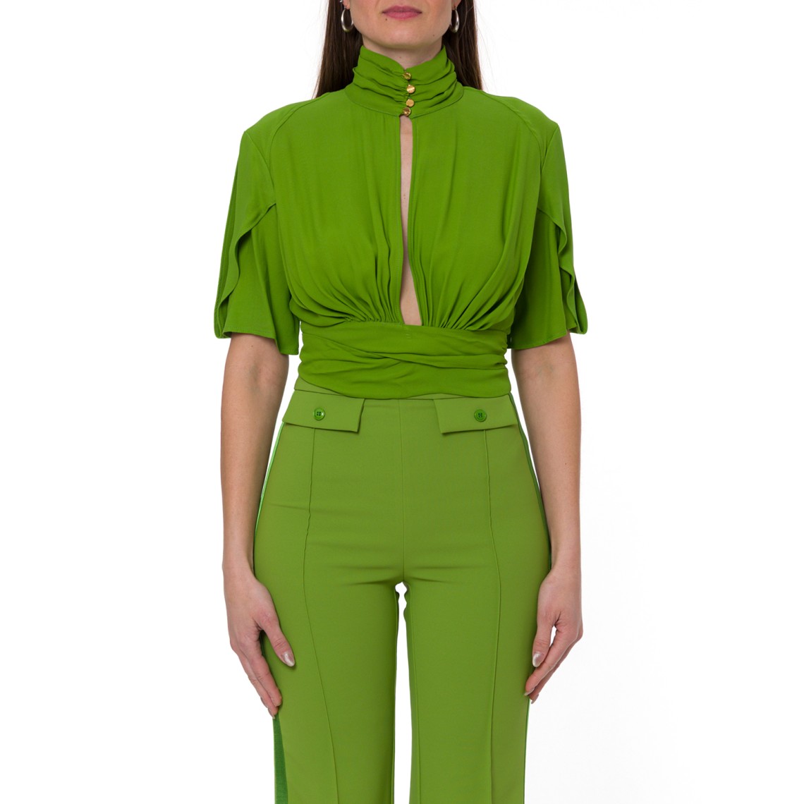 Blusa in georgette di viscosa Elisabetta Franchi