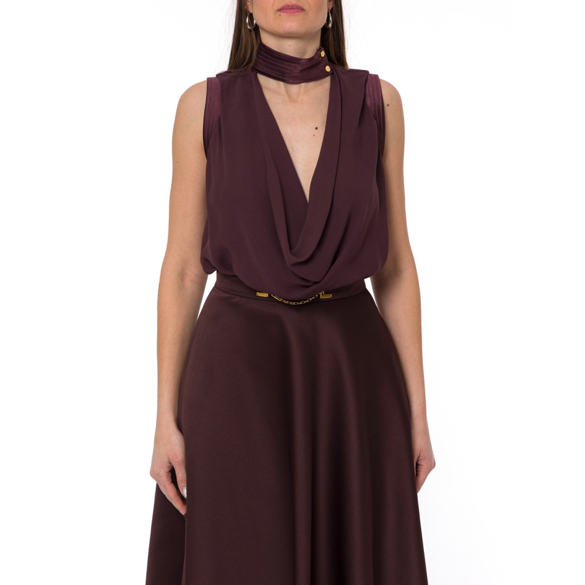 Top in georgette di viscosa Elisabetta Franchi