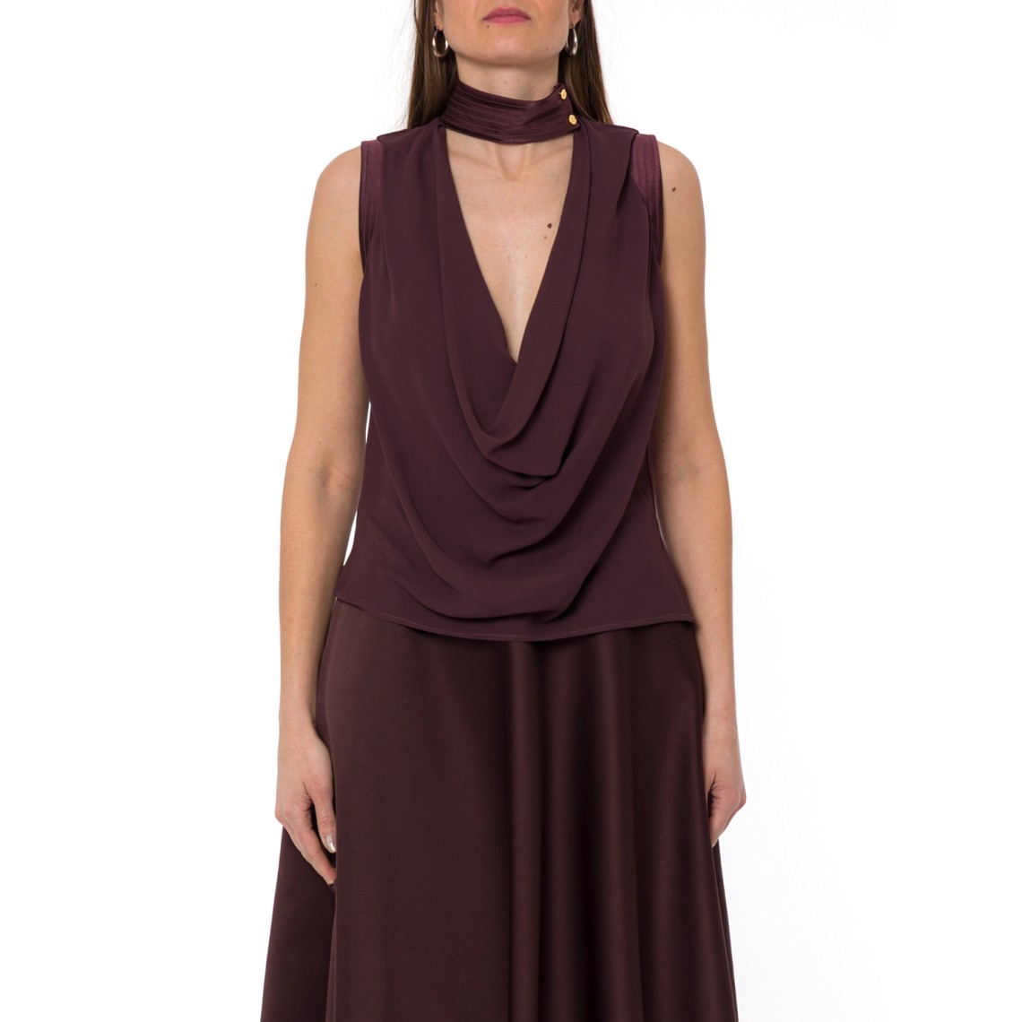 Top in georgette di viscosa Elisabetta Franchi