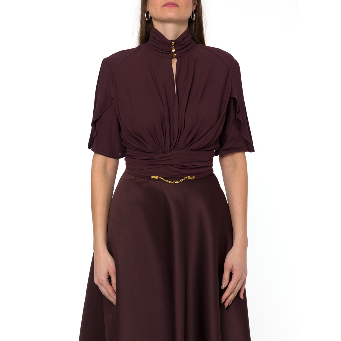 Blusa in georgette di viscosa Elisabetta Franchi