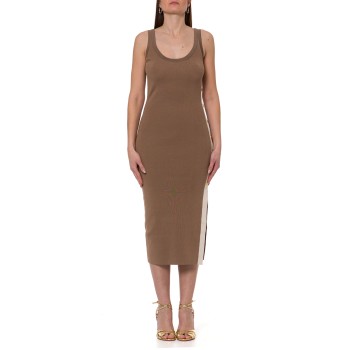 Abito in maglia con bande in viscosa lucida Elisabetta...