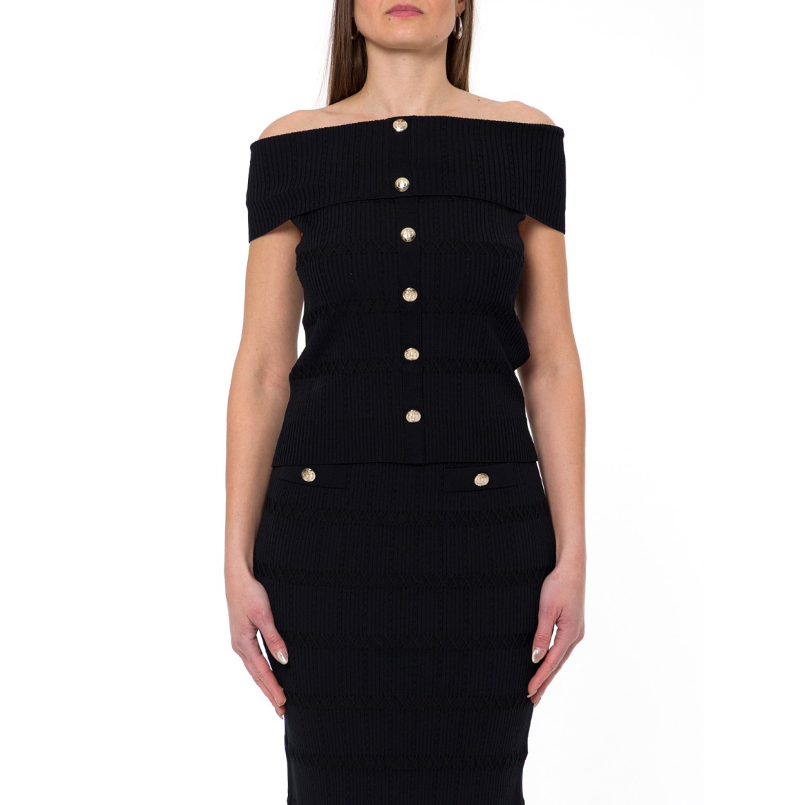 Top bardot in maglia Liu Jo