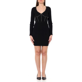 Abito in maglia con ricami gioiello Liu Jo