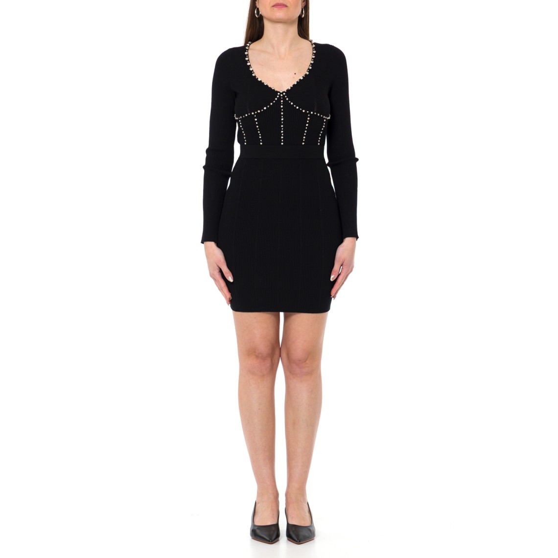 Abito in maglia con ricami gioiello Liu Jo