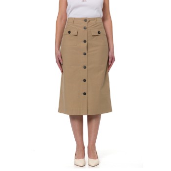 Gonna midi Liu Jo in misto cotone