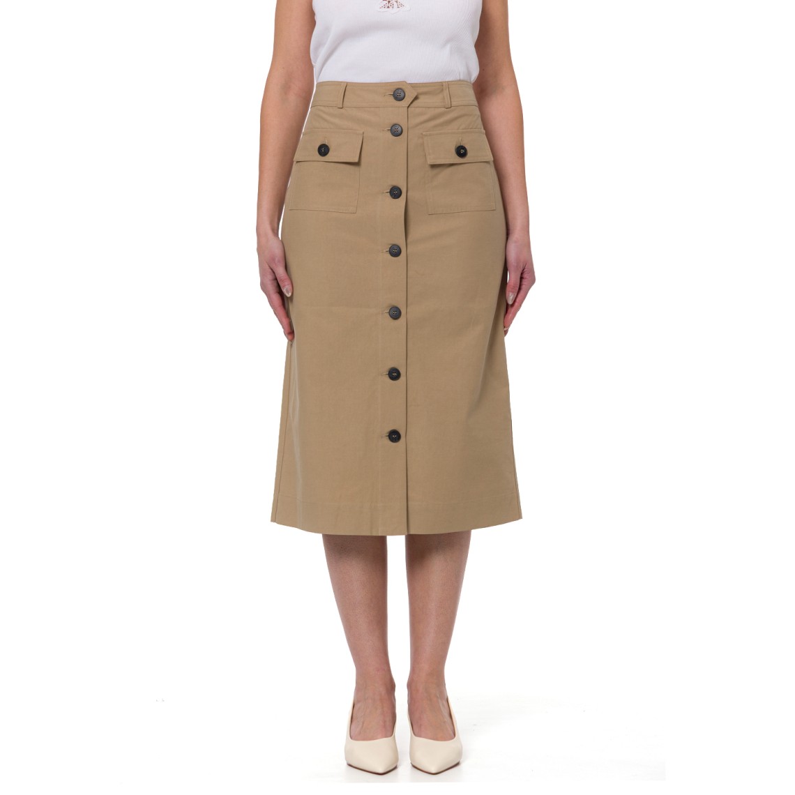 Gonna midi Liu Jo in misto cotone