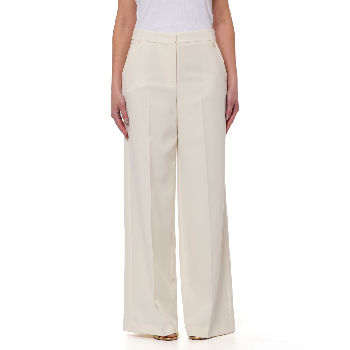 Pantaloni palazzo con doppio cintone Liu Jo