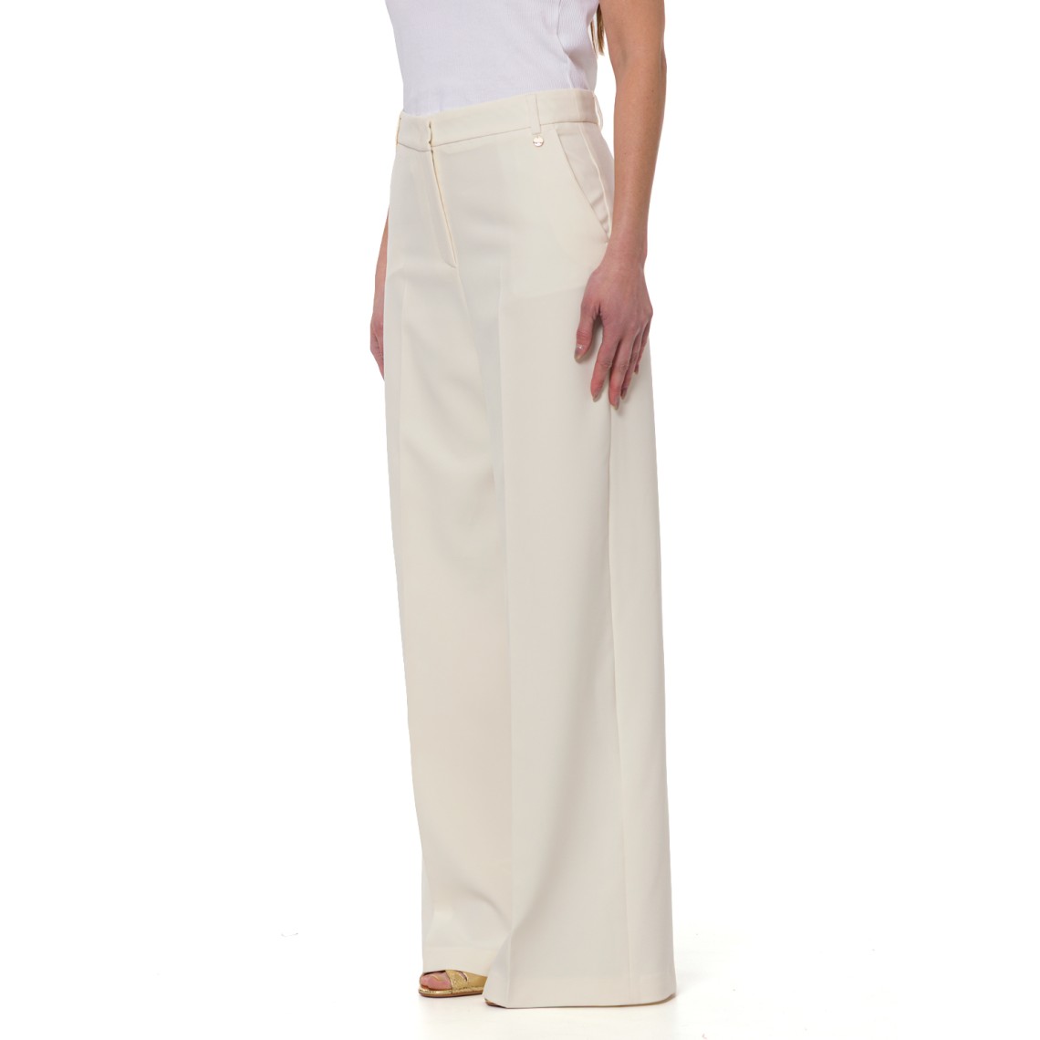 Pantaloni palazzo con doppio cintone Liu Jo