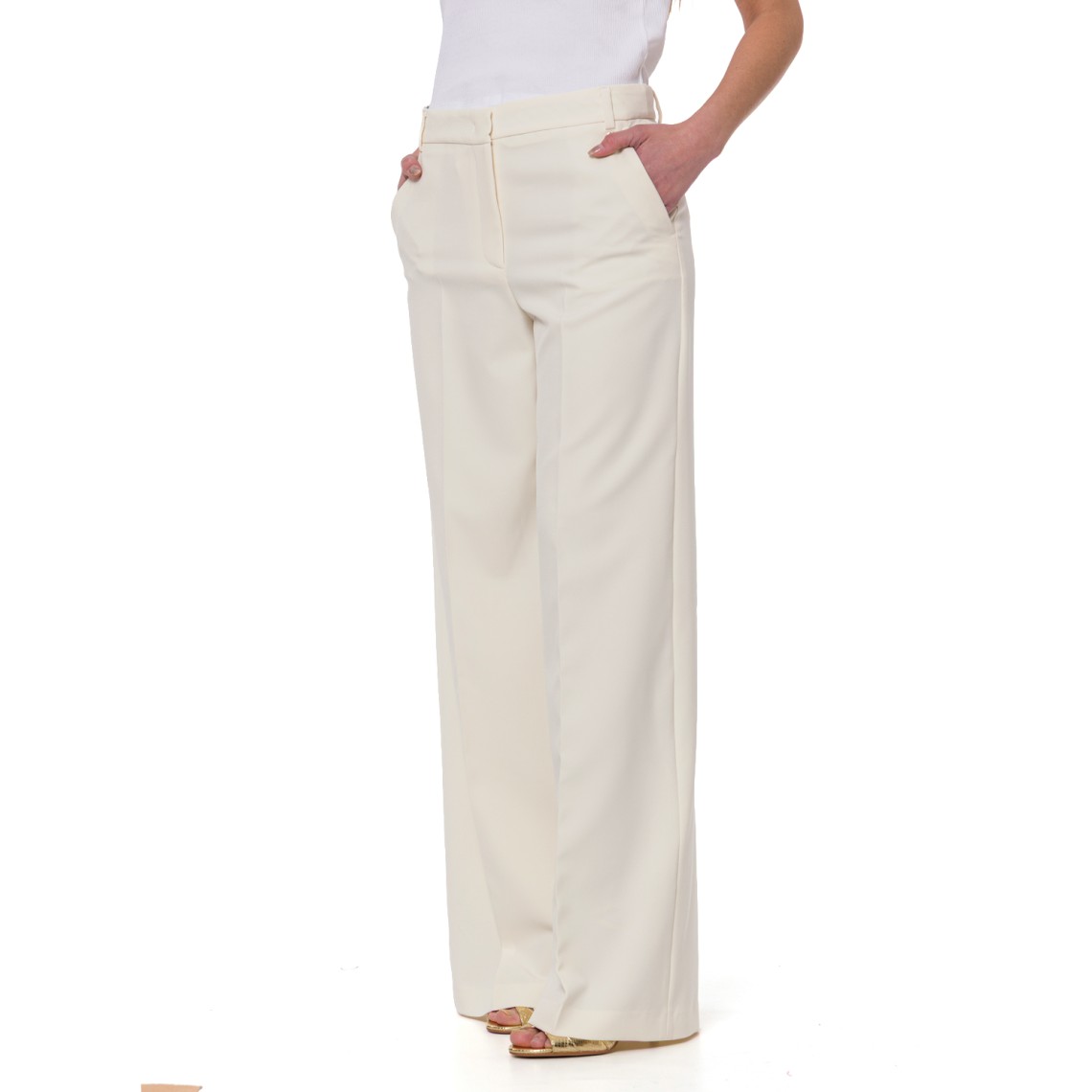 Pantaloni palazzo con doppio cintone Liu Jo