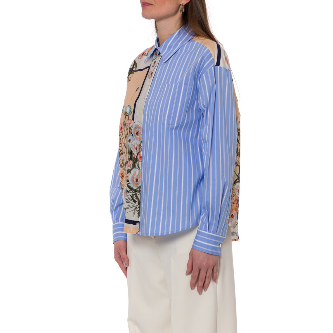 Camicia in twill stampato e popeline Liu Jo