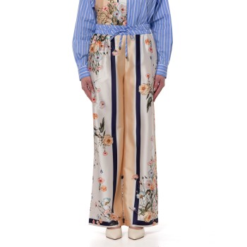 Pantaloni in twill stampato Liu Jo