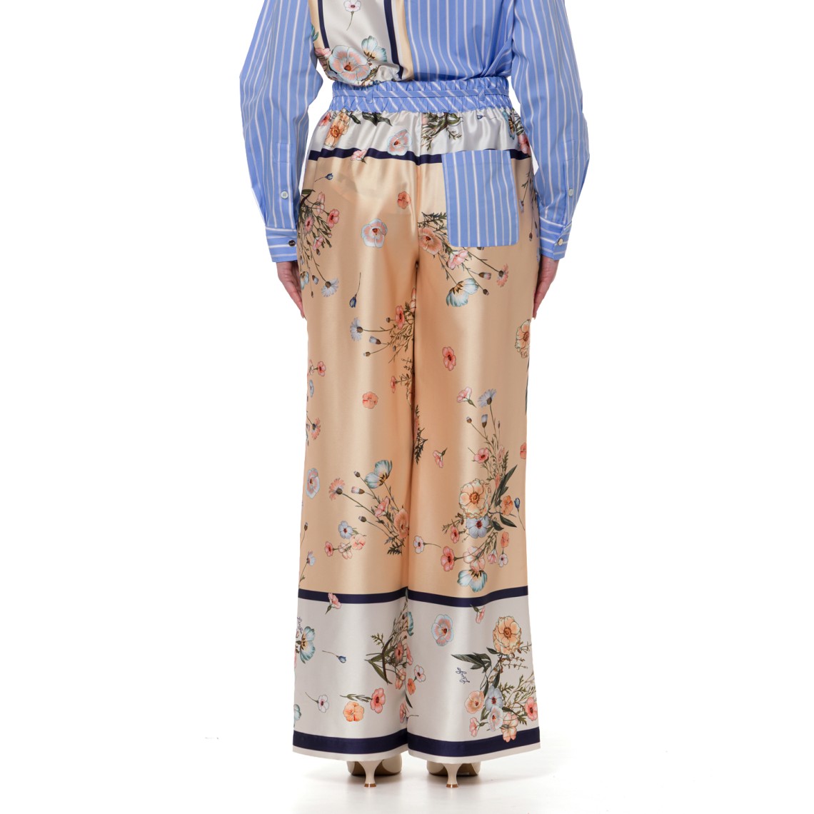 Pantaloni in twill stampato Liu Jo