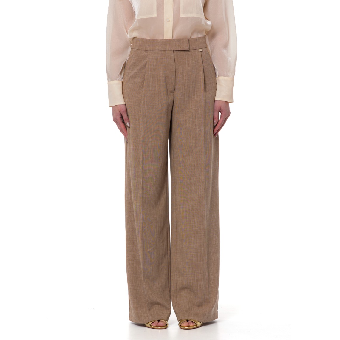 Pantaloni a gamba larga Liu Jo in misto viscosa