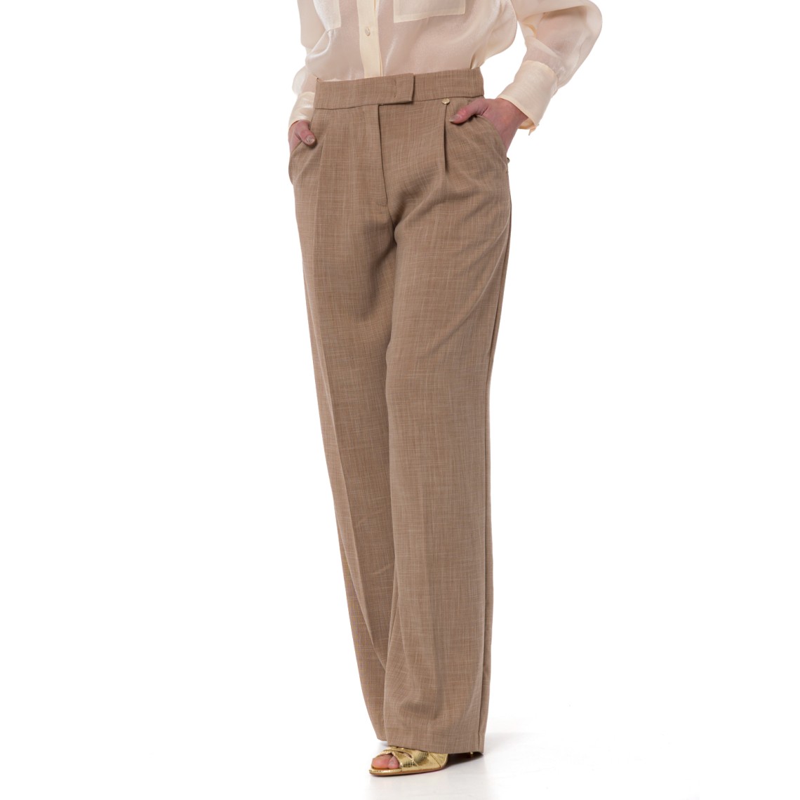 Pantaloni a gamba larga Liu Jo in misto viscosa