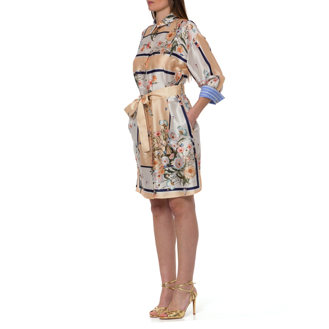 Abito corto in twill stampato Liu Jo