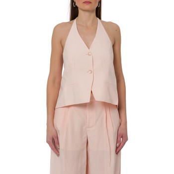 Gilet halter in misto lino Twinset