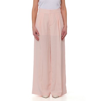 Pantaloni ampi in misto lino Twinset