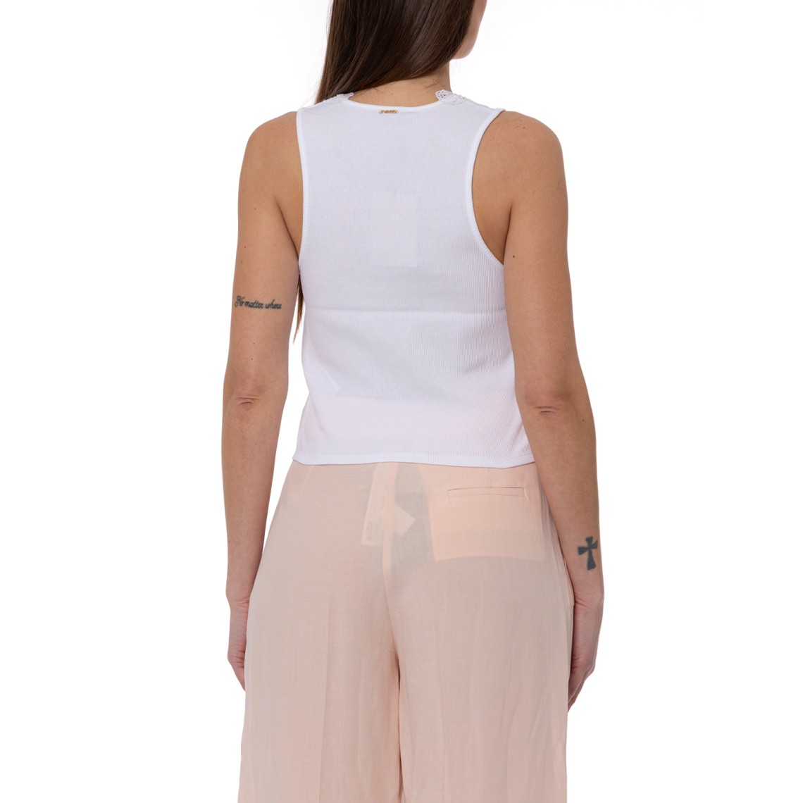 Top a costine con pizzo Twinset