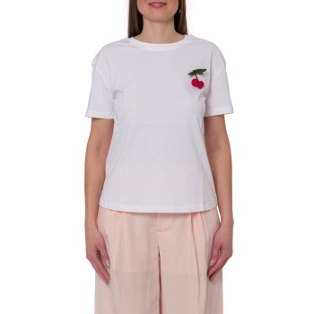 T-shirt regular con spilla crochet Twinset