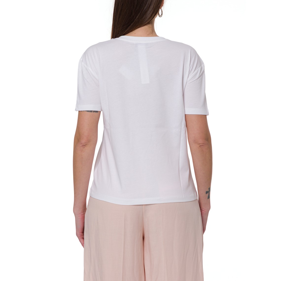 T-shirt regular con spilla crochet Twinset