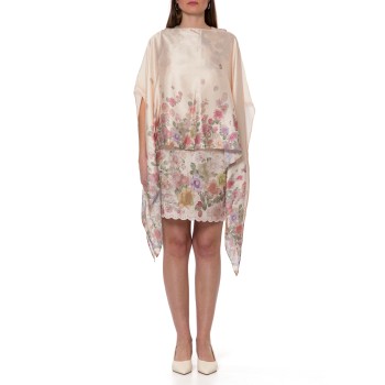 Poncho stampato con fiocchi Twinset